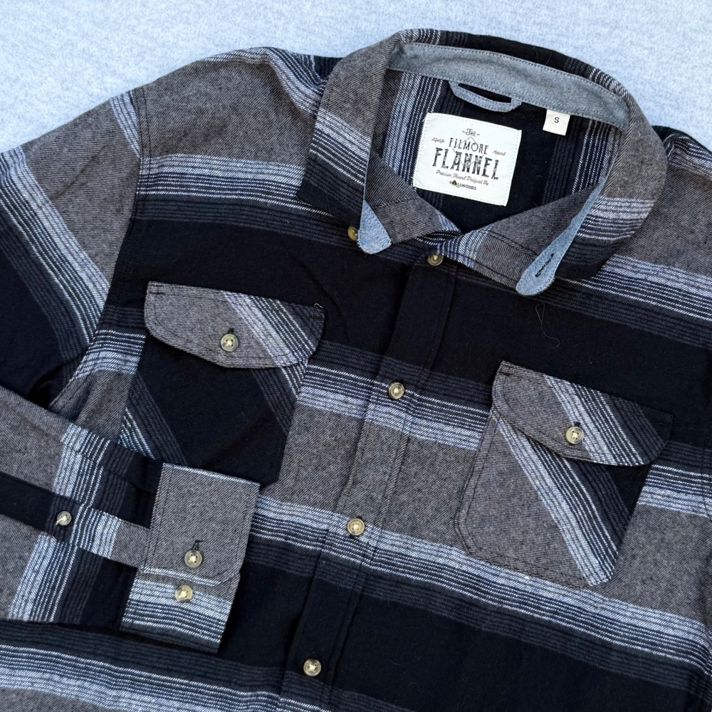 Tallwoods The Filmore Flannel Plaid Premium Shirt Small Button Down Gorpcore men